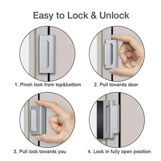 Aluminium Alloy Home Door Reinforcement Lock Defender Security Stopper Hardware