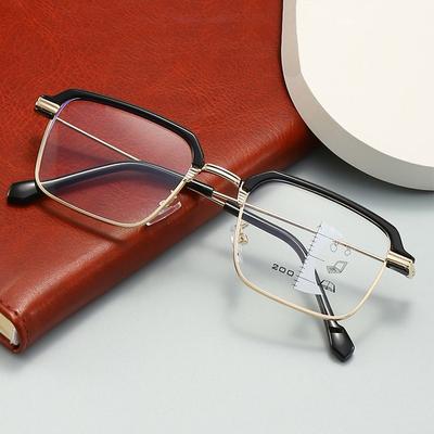 Reading Glasses Metal Anti-blue Light Multifocal Glasses Women Progressive Near Far Eyewear Ultralight Farsight Eyeglasses