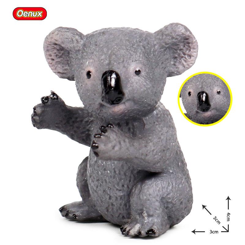 Oenux Classic Australian Wild Animals Kangaroos Koala Platypus Tasmanian Devil Echidna  Cassowary Model Figurine Toy Kid Gift