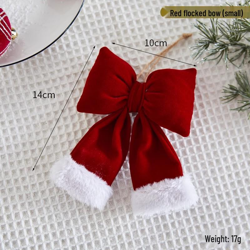Hand-Painted Wine Red Christmas Ornament - Flocked Hanging Ball for Trees, Hotels, Malls, and Window Displays