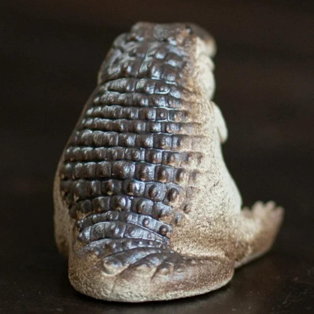 Handmade Crocodile Ornaments Mini Crocodile Statue  Tea Ceremony Tea Play Home Boutique