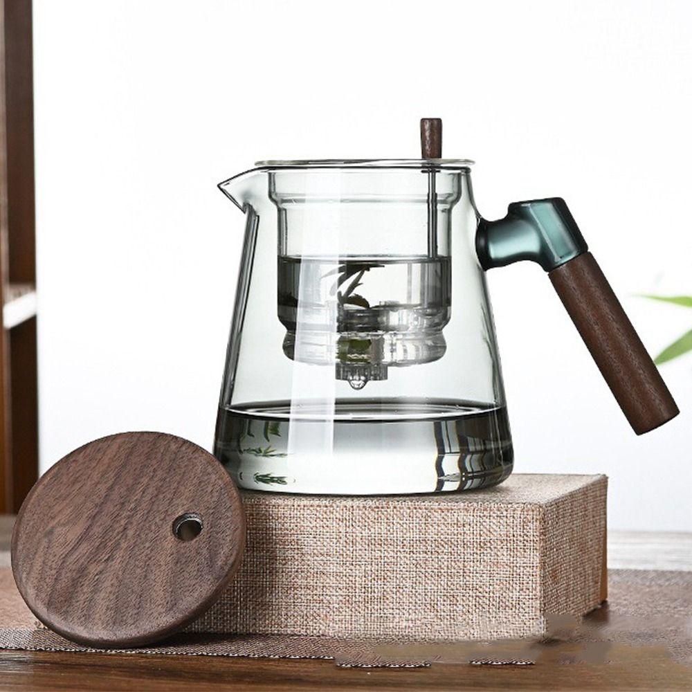 750ml Tea Pot with Infusers Heat Resistant One-button Filtering Teapot  Drinkware