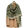 Modischer Herbst Bunter Kaschmir Schal Tuch für Damen Pashmina Blumen Muster Wickeltuch Damen Dicke Decke Weich Bufanda Halstuch
