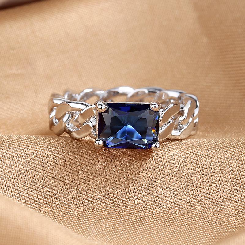 Lindon Classic Copper Alloy Zircon Ring Ladies Jewelry Wedding Promise Party Gift