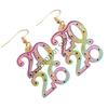 Minimalist New Year 2026 Earrings Hollow Out Metal Pendant Drop Earrings For Women Men New Year Jewelry Gifts
