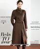 2025 Women's Double-Faced Cashmere Coat: Long, Belted, Elegant Autumn/Winter Wool Coat for Middle-Aged Women