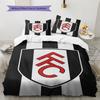 Fulham F.C Teppichmuster Bettwäsche Steppdecke Set Bettbezug Kissenbezug Heimdekoration Geburtstagsgeschenk (1 Bettbezug + 2 Kissenbezüge, ohne Füllung)