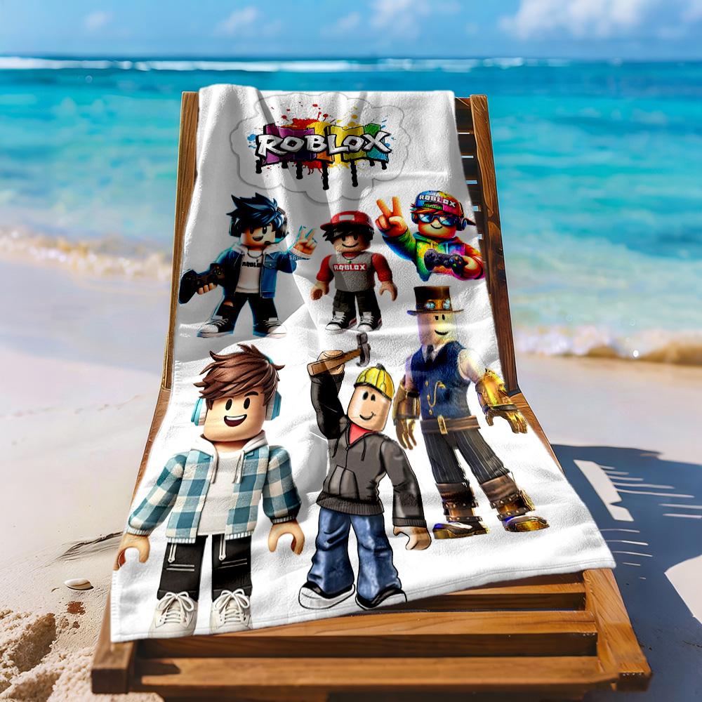 Roblox2 Beach Towel Super Soft & Absorbent Comfortable Lightweight Perfect for Traveling Yoga Camping and Swimming