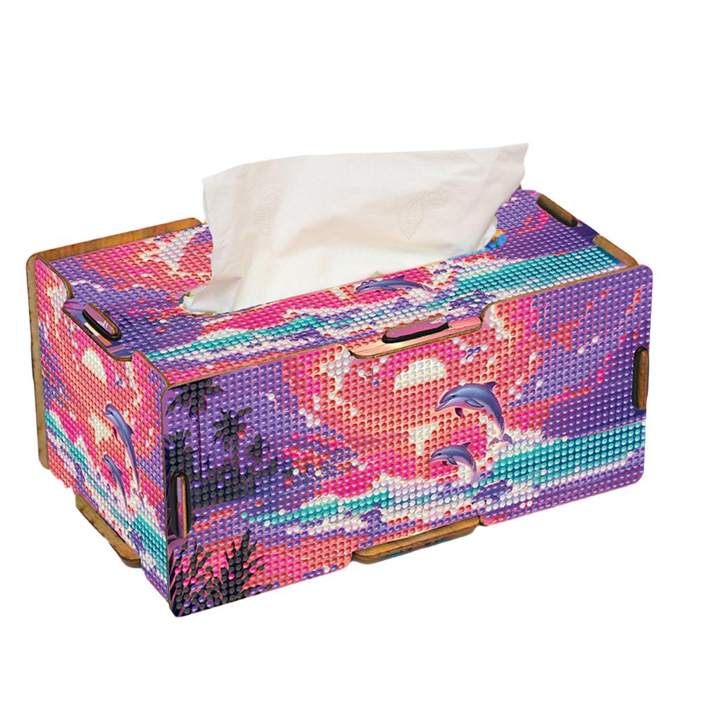 Diamond Painting Tissue Box Kits Diamond Painting Box DIY Diamond Desk Decorative Tissue Box for Living Room Bedroom Bathroom