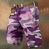 Men's Summer Loose Casual Camouflage Work Shorts, Large-sized Multi-pocket Mid-length Pants Without A Belt
