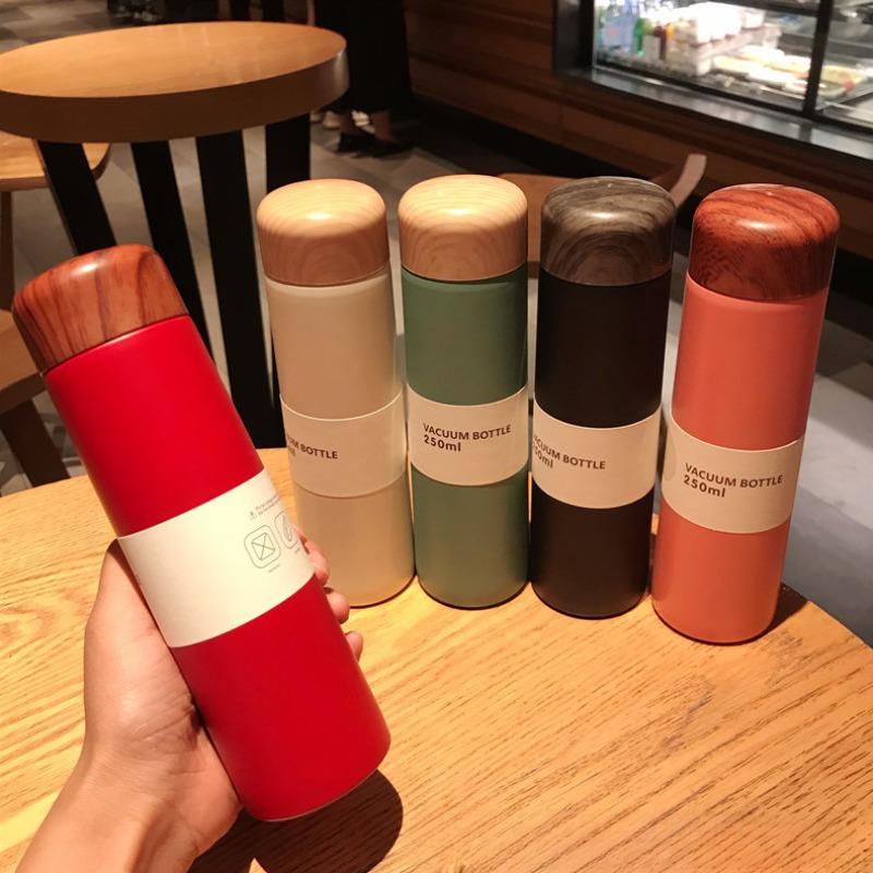 

150-250 мл вакуумная чашка под дерево, маленькая милая свежая чашка для воды для мужчин и женщин, креативная простая и портативная карманная чашка