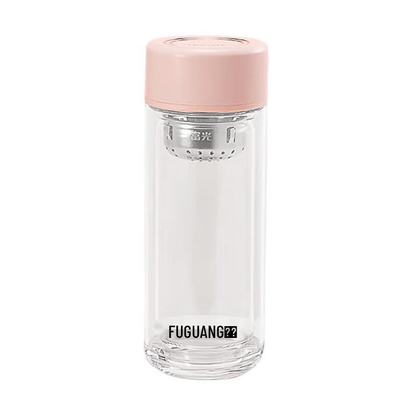 Fuguang Portable Double-Layer Glass Tea Cup