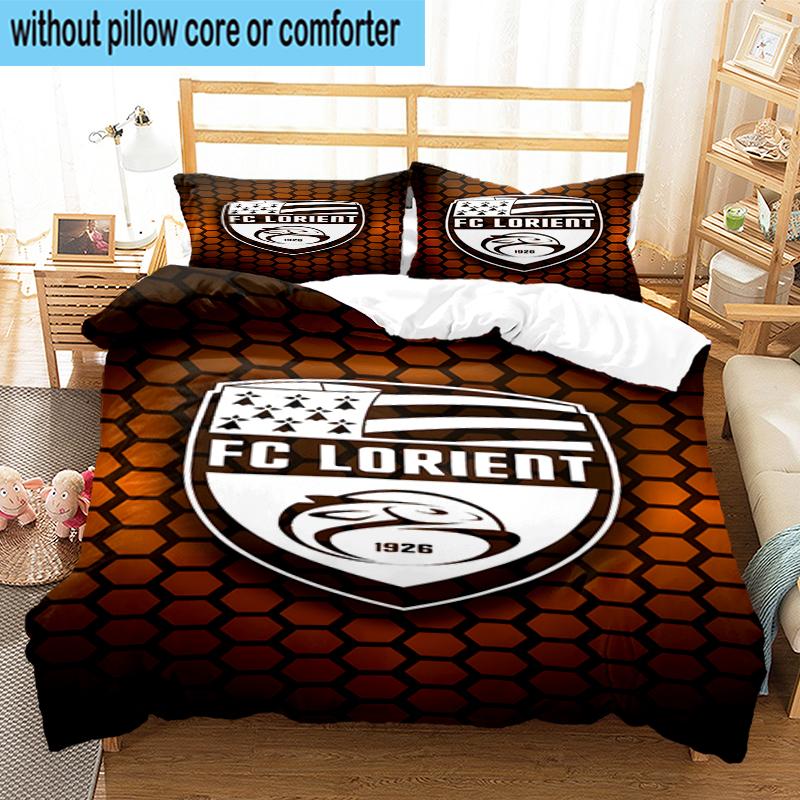3PCS Lori-ent Football Club Bedding Set,Including 1pc Duvet Cover And 2pcs Pillowcases Perfect for Bedroom, Dormitory, Fan Christmas gift