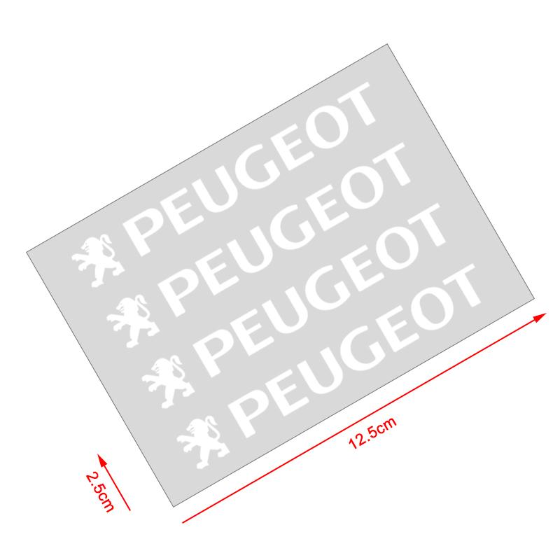 4Pcs Car Door Handle Stickers Tire Rear View Mirror Decals For Peugeot 308 408 508 RCZ 208 3008 2008 206 207 108 406 407 408 206 207 208 306 307