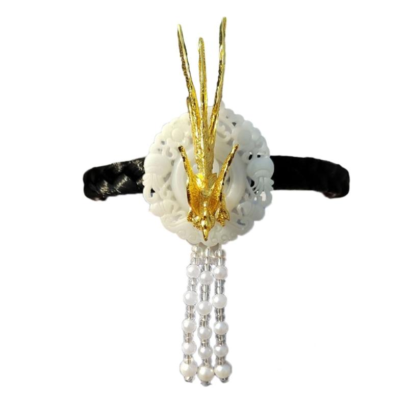 

Handmade Korean Hair Band Accessory Hair Adornment with Exquisite Phoenixes Motifs Perfect for Cultural Celebrations 1