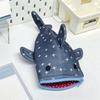 Pencil Bag Shark Shape Smooth Zipper Closure Pen Holder Large Capacity Thickened Funny Stationery Organizer