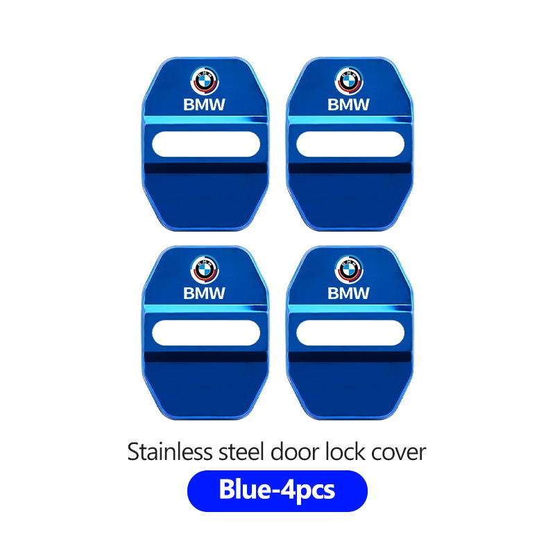 QWSL3 Stainless Car Door Lock Buckle Trim Cover Protector Rust Accessories For BMW M 1 3 4 5 6 7 Series X1 X3 X4 X5 G20 G38 F48 E36