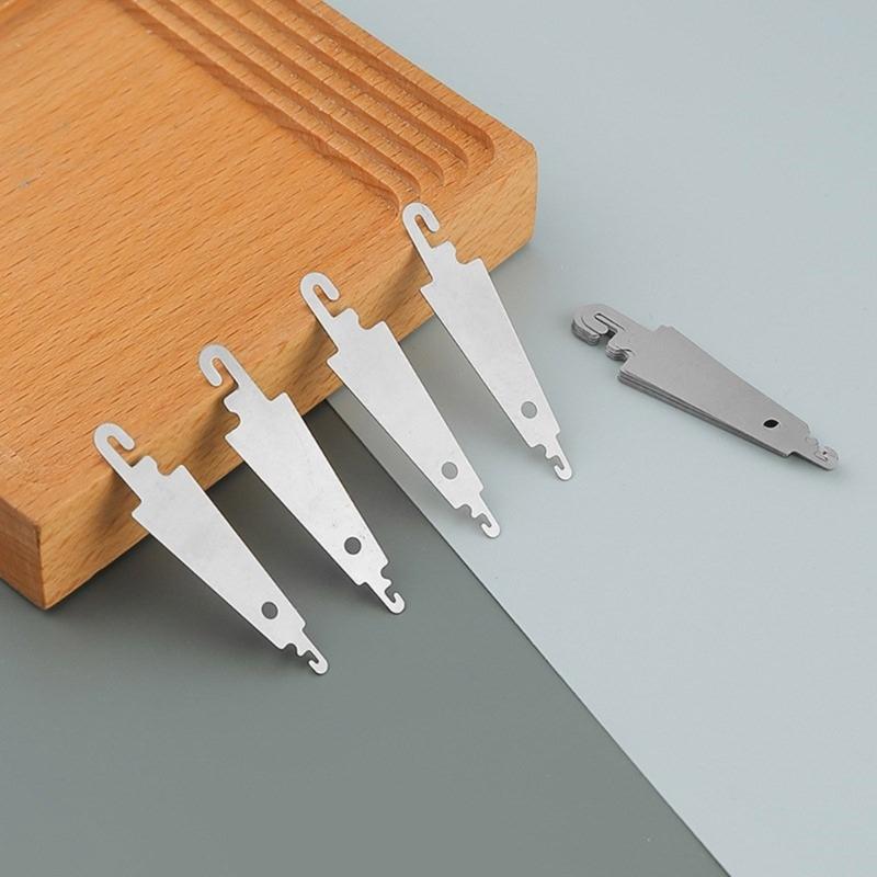 100 Pcs Needle Threader Stainless Steel Needle Threader Sewing Supplies Hand Sewing Needle Threader Tool for Craft