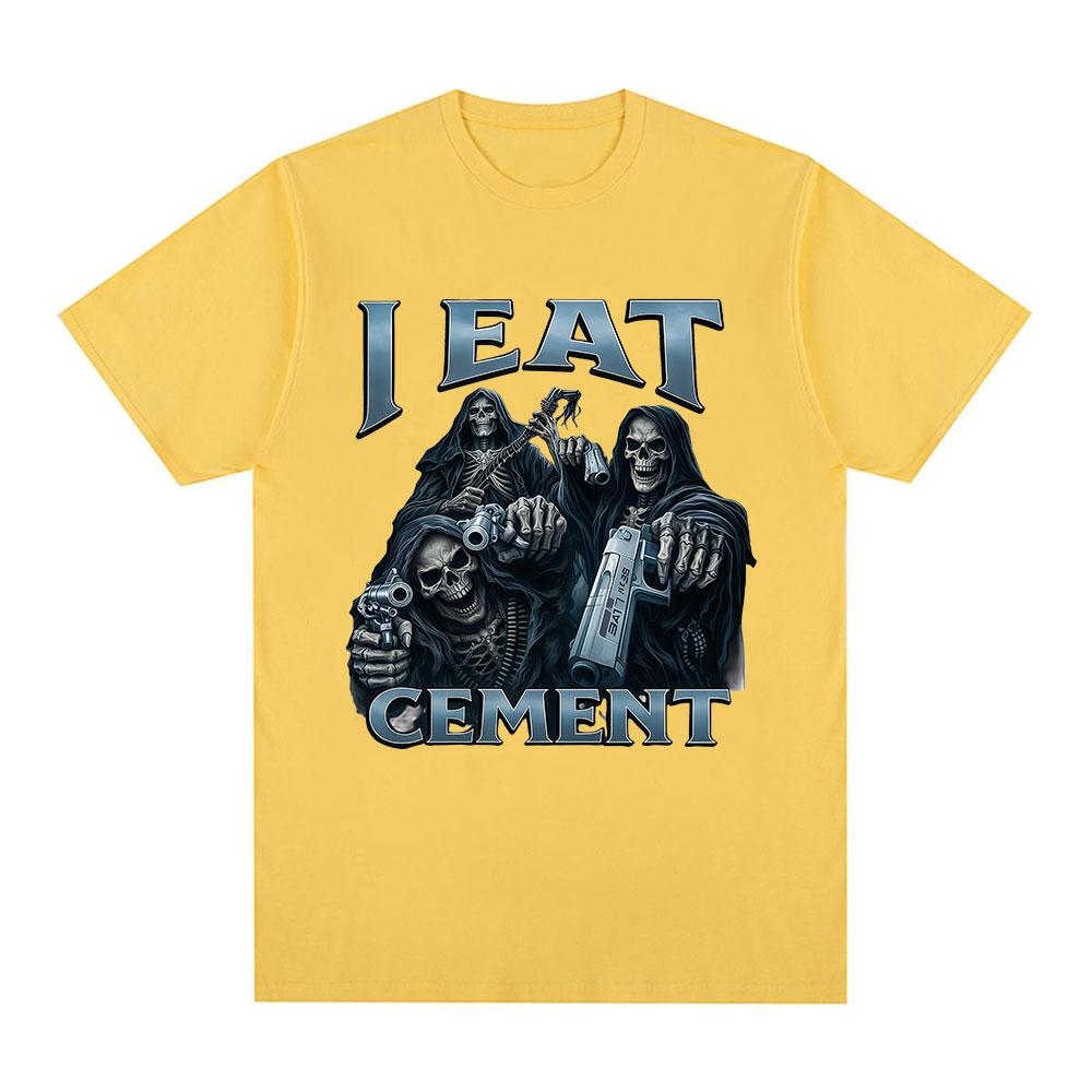 

I Eat CeUnisext Funny Hard Skeleton Meme T Shirts Unisex Women Clothing Fashion Vintage Short Sleeve T Shirt Cotton Oversized Tshirts 2XL