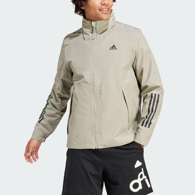 Adidas Bsc 3-Stripes Rain.Rdy Jacket Men Jacket Pebble-Grey IS1236