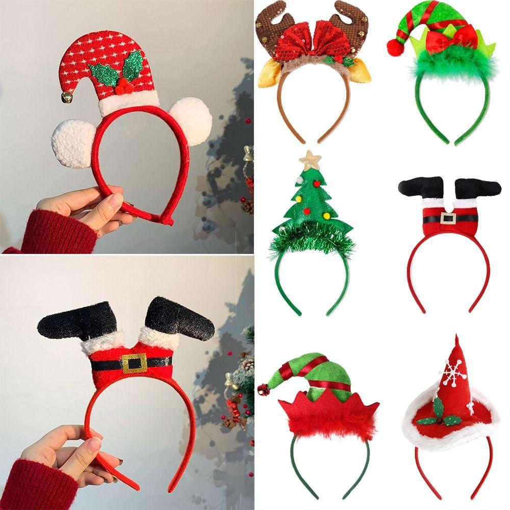Photo Props Christmas Headband Santa Claus Leg Xmas Hair Band Xmas Hat Bands Christmas Decor