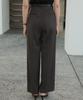 DEHEVE Classic Pintuck Wide Slacks [Charcoal]