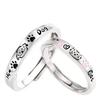 Cartoon Pet Couple Rings for Him and Her: Cute Kitten & Puppy Design, High-End Student Style