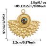 High Quality 304 Stainless Steel Sun Heart Abalone Shell Pendant For Jewelry Making Supplies Enamel Charm Golden DIY Accessories
