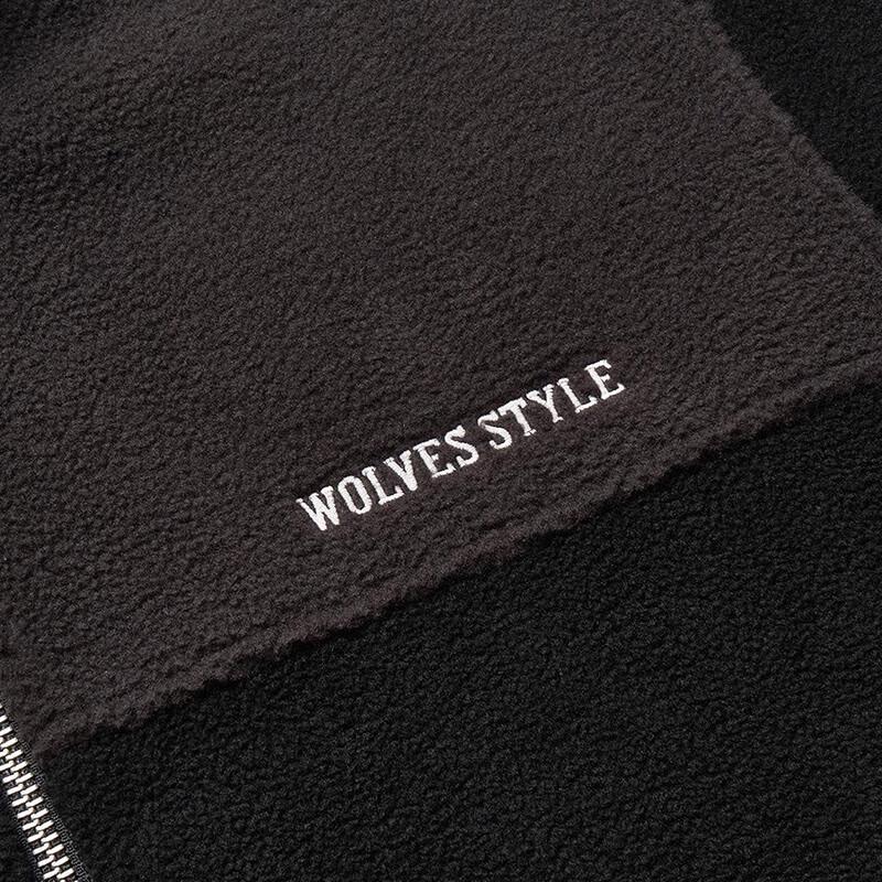 Septwolves Men's Stand Collar Fleece Cardigan