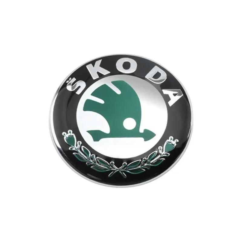 2025 Nové 2ks 80mm/90mm Zadní znak kufru auta Přední znak na kapotu kufru Logo Pro Skoda Fabia 1 2 Octavia a7 RS Superb Rapid Yeti Kar