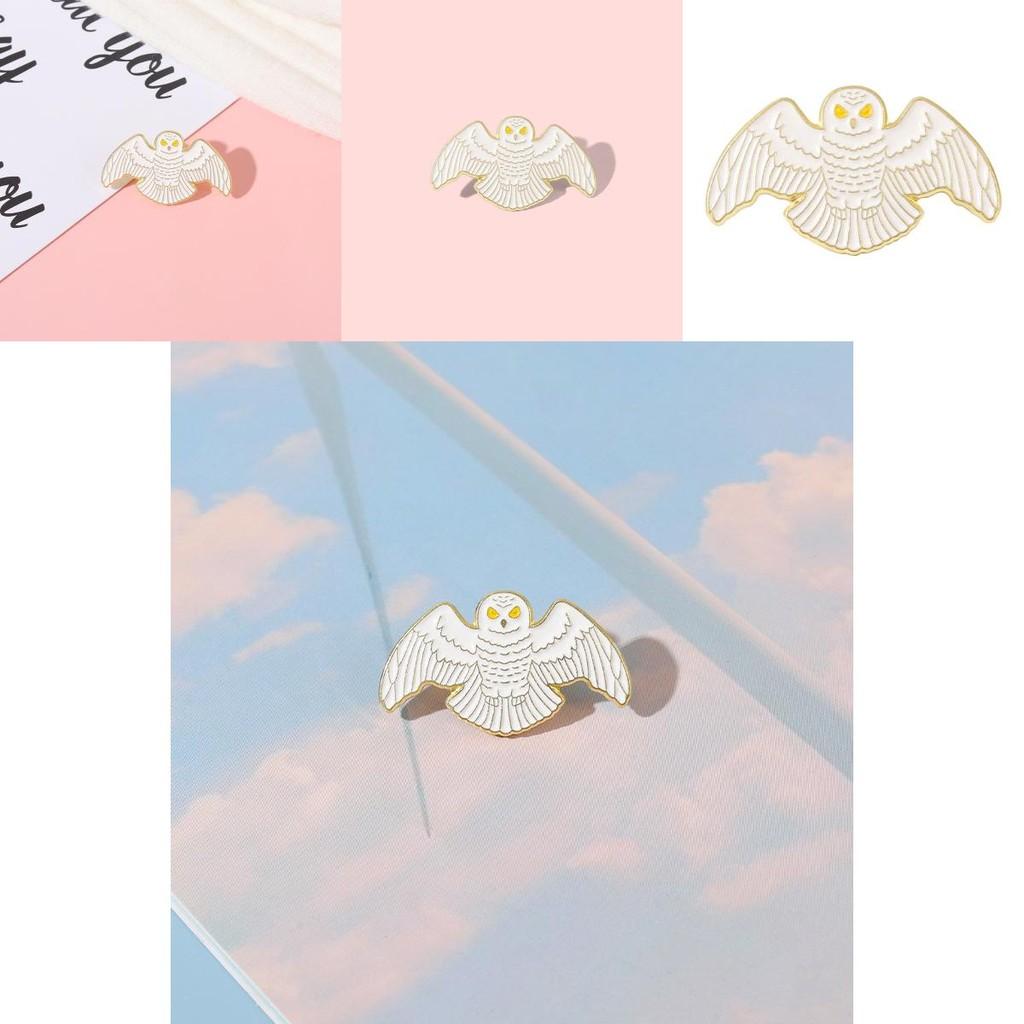 Stylish Owl Metal Brooch Unique Pet Badge Charming Decorative Pin Women For