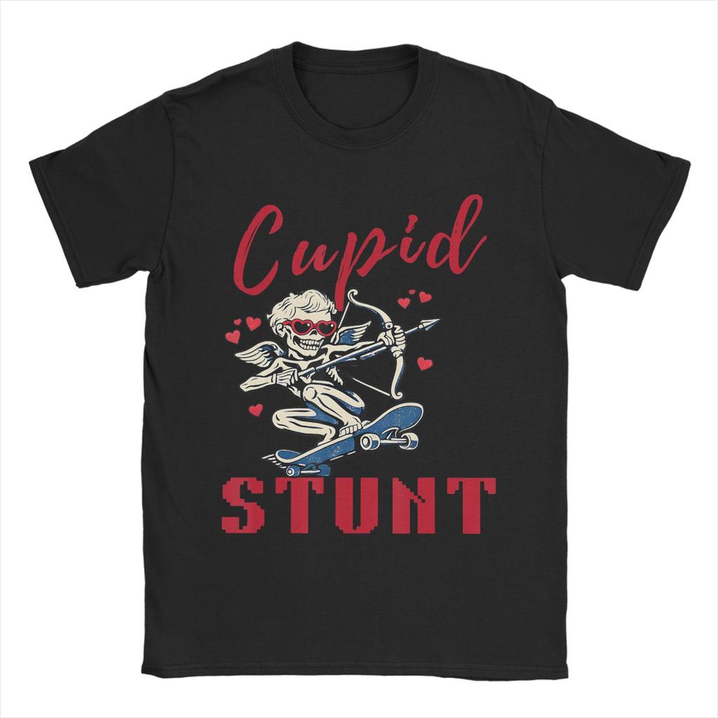 Mens TShirt Cupid Stunt Funny Sarcastic  Leisure Cotton Tees Short Sleeve  T Shirts O Neck Clothes Adult