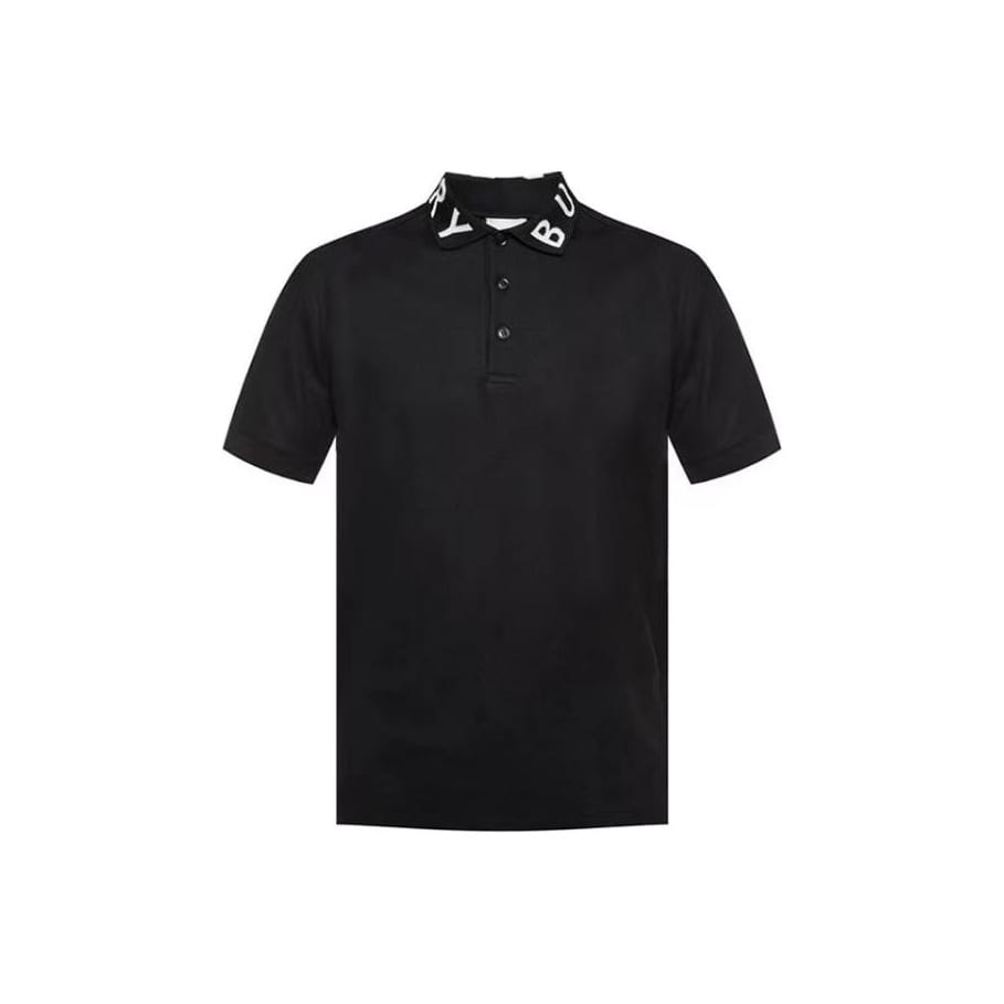 Burberry Men Ryland Collar Logo Polo Black 80134991