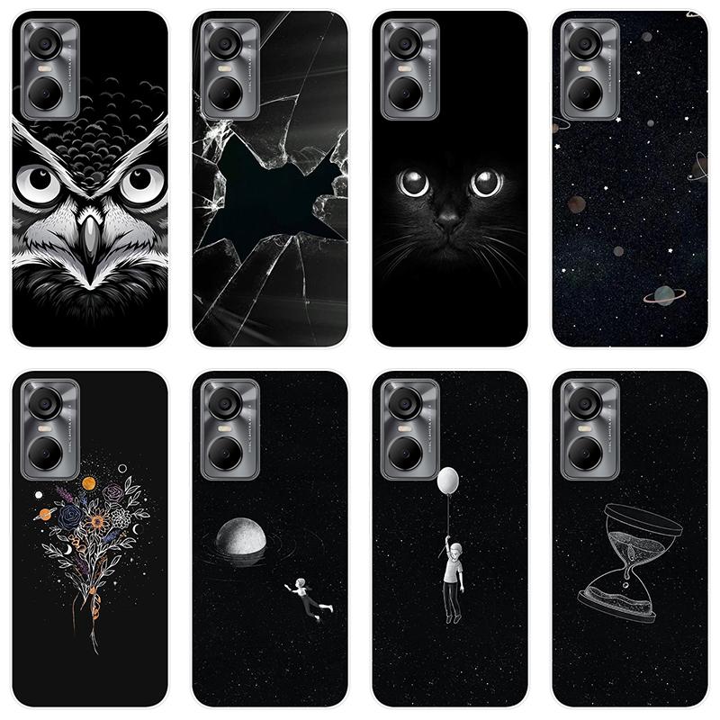 

Для Tecno Pop 6 Pro BE8 Чехол Мягкий силиконовая задняя крышка Мультяшный чехол для телефона Творчество