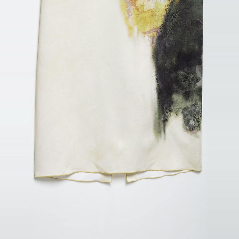 Kaslead New Arrival Women's Clothing Fashion Style Fashion All-Match Blend Print Midi Dress 2903103