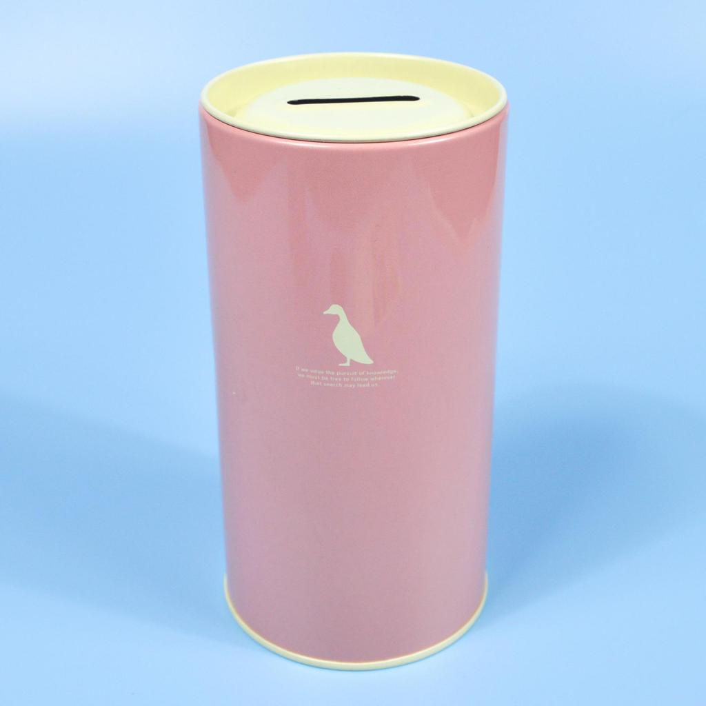 Round Tin Money Box and Pen Holder - Creative Cartoon Piggy Bank and Student Gift Prize