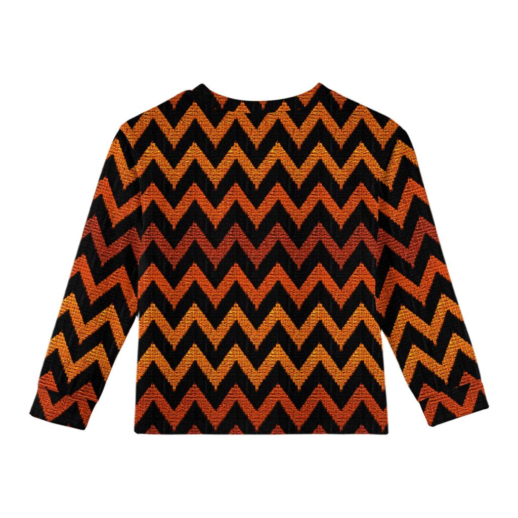 Dívčí halenka s dlouhým rukávem - Kulatý výstřih, měkká tunika v pase