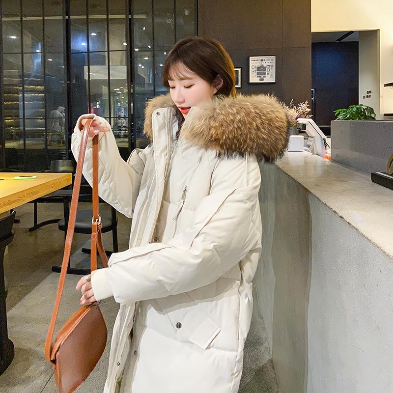 Latest Down Cotton-padded Jacket Womens Winter Korean Version of The Long and Large Size Bread Clothes Relaxed Fit Cotton-padded Padded Padded Jacket