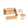 1/12 Dollhouse Mini Çay Masası Sandalye Kanepe Modeli Dollhouse Oturma Odası Dekorasyonu Bebek Evi Mobilya Aksesuarları