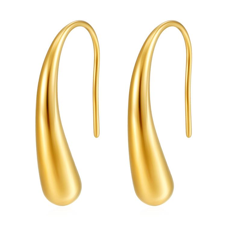 Boucles d'oreilles pendantes minimalistes haut de gamme en acier titane pour femmes