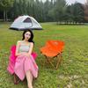 Folding Portable Moon Chair - Adjustable Backrest Camping Chair for Beach, Picnic, Fishing & Outdoor Sketching