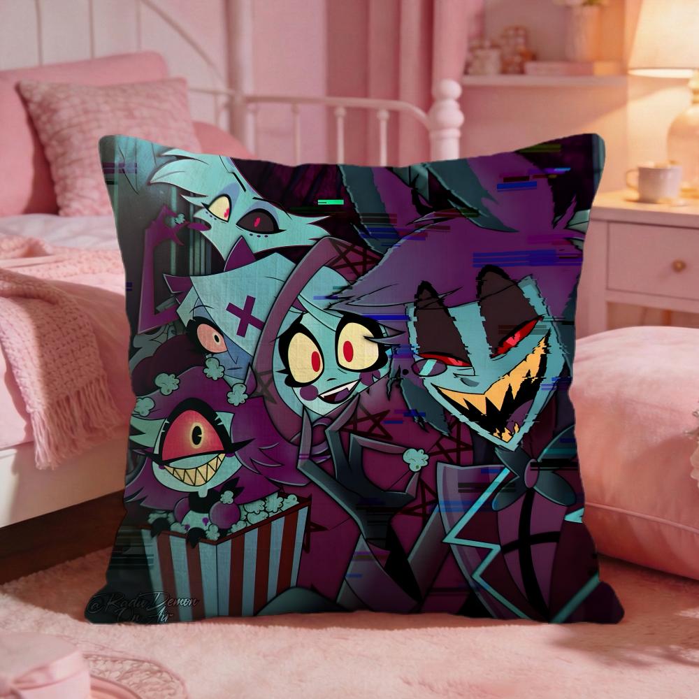 Hazbin HHotels Game Hot Cushion Cover Premium Comfort Reversible Pillow Cove Two In One Design For Any Room Car Interior