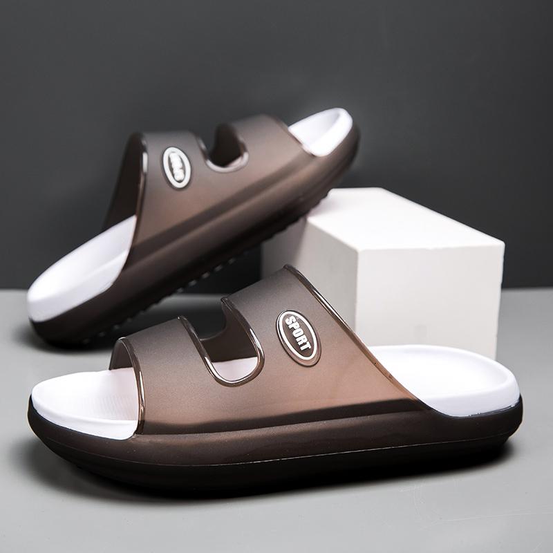 Mens Summer Thick Soled Home Soft Soled Anti Slip Sports Trendy Beach Slingback Sandals Breathable Hole Shoes Outdoor Beach Casu