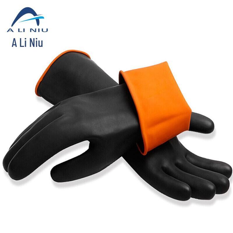 Aliniu AST-030 Industrial Chemical Protection Rubber Gloves One Size