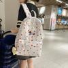 Puppy Dot Print Backpack Junior High School Student Lightweight Schoolbag Girls Large Capacity Backpack