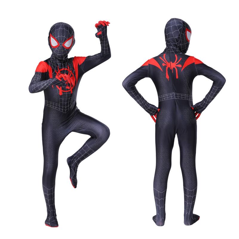 Costume for Kid Adult Miles Morales Spider-Man Cosplay Bodysuit Halloween Carnival Superhero Full Body Zentai Jumpsuit