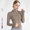 WEZHO High-Elastic Slim-Fit Stand Collar Yoga & Fitness Top