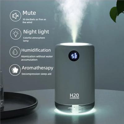 500ml Home Table Wireless Ultrasonic Air Humidifier, Portable Mini Humidifier 2000mAh Battery Life