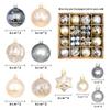 44-Piece Christmas Tree Decoration Set: 6cm Colorful PVC Hanging Balls