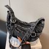 Denim Lazy Wind Dumpling Bag Women's 2025 New Versatile Shoulder Bag Large Capacity Casual Commuter Messenger Bag